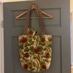 Adorable Lady Bug tapestry bag with matching chain purse